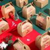 TaoBary 24 Pcs Christmas Goody Candy Boxes Cardboard with Handles 3D Christmas Favor Boxes with Vibrant Print for Party Gifts Candy Chocolate Treats and Cookies Favors (Polka Dots Style) view 2