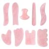 9PCs Rose Quartz Gouache Gua Sha Massage Tool Gua Sha Natural Stone Natural Jade Gouache Beauty Massage Tools,NO.18 view 1