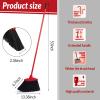 8 Pieces Broom Bulk Commercial Angle Broom Heavy Duty Indoor Outdoor Broom with Coated Metal Handle for Courtyard Garage Lobby Shop Home Kitchen Office Floor view 2