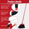 8 Pieces Broom Bulk Commercial Angle Broom Heavy Duty Indoor Outdoor Broom with Coated Metal Handle for Courtyard Garage Lobby Shop Home Kitchen Office Floor view 3