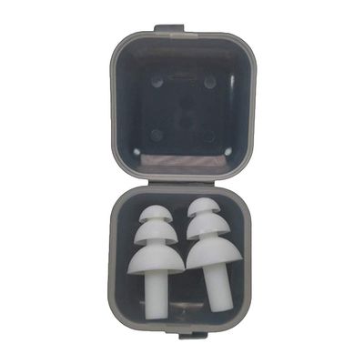 SEIWEI 1 Pair Silicone Earplugs Ear Plugs Anti Noise Snore Noise Reduction for for Swimming Working Sleeping Waterproof Christmas Tree Shape (White)