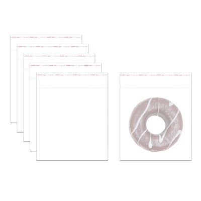 CinnanniC Self Adhesive Cellophane Bags 5x5 Clear Resealable Cello Self Seal Bags 200pcs Adhesive Self Sealing OPP Cello Bags 2mil for Bakery Cookie Candy Candle Soap Card Gift