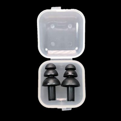 SEIWEI 1 Pair Silicone Earplugs Ear Plugs Anti Noise Snore Noise Reduction for for Swimming Working Sleeping Waterproof Christmas Tree Shape (Black)