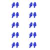 SEIWEI 10 Pairs Silicone Earplugs Ear Plugs Anti Noise Snore Noise Reduction for for Swimming Working Sleeping Waterproof Christmas Tree Shape (Blue) view 1