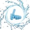 SEIWEI 10 Pairs Silicone Earplugs Ear Plugs Anti Noise Snore Noise Reduction for for Swimming Working Sleeping Waterproof Christmas Tree Shape (Blue) view 3