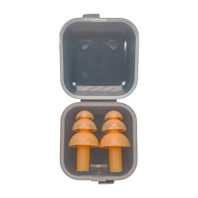 SEIWEI 1 Pair Silicone Earplugs Ear Plugs Anti Noise Snore Noise Reduction for for Swimming Working Sleeping Waterproof Christmas Tree Shape (Orange)