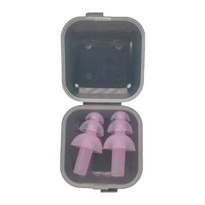 SEIWEI 1 Pair Silicone Earplugs Ear Plugs Anti Noise Snore Noise Reduction for for Swimming Working Sleeping Waterproof Christmas Tree Shape (Pink)