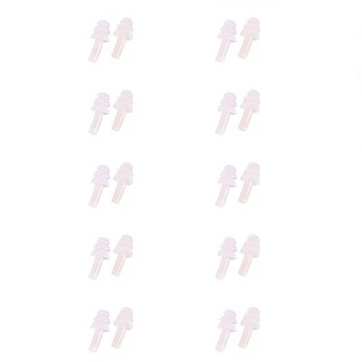 SEIWEI 10 Pairs Silicone Earplugs Ear Plugs Anti Noise Snore Noise Reduction for for Swimming Working Sleeping Waterproof Christmas Tree Shape (White)