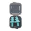 SEIWEI 1 Pair Silicone Earplugs Ear Plugs Anti Noise Snore Noise Reduction for for Swimming Working Sleeping Waterproof Christmas Tree Shape (Lake Blue) view 1