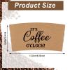 Eaasty 50 Pack Funny Printed Coffee Sleeves Disposable Corrugated Coffee Cup Sleeves 12-20 oz Kraft Paper Cup Heat Insulation Covers for Hot Chocolate Cocoa Tea Cold Beverage view 2
