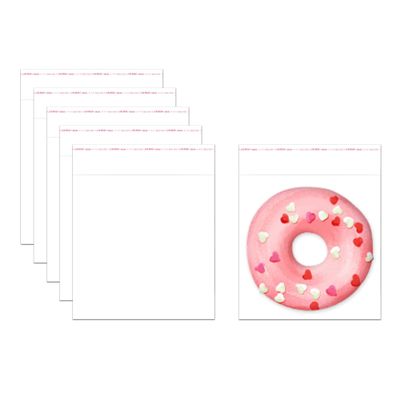 5x5" Self-Sealing Cellophane Bags 300pcs Self Adhesive Cello Bags 2mil Clear Resealable OPP Plastic Bags for Soap Cards Snacks Bakery Cookie Candy Food Treat Favor Lye Bread