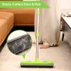 Rubber Broom with Squeegee for Carpet Pet Hair Remover,57 inch Long Handled Fur Remover Rake,Portable Detailing Lint Brush,Pet Removal Fluff Carpet, Hardwood Floor, Tile view 2