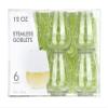PLASTICPRO 6 Pack Clear Plastic Wine Glasses Stemless Disposable 12 oz BPA Free Shatterproof Plastic Wine Cups Wine Glasses for Parties view 3