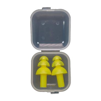 SEIWEI 1 Pair Silicone Earplugs Ear Plugs Anti Noise Snore Noise Reduction for for Swimming Working Sleeping Waterproof Christmas Tree Shape (Yellow)