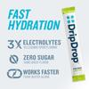 DripDrop Sugar Free Hydration Packets - Zero Lemon Lime - Single Serve Electrolytes Powder Drink Mix - Non-GMO, Gluten Free, Vegan - 32 Sticks view 2