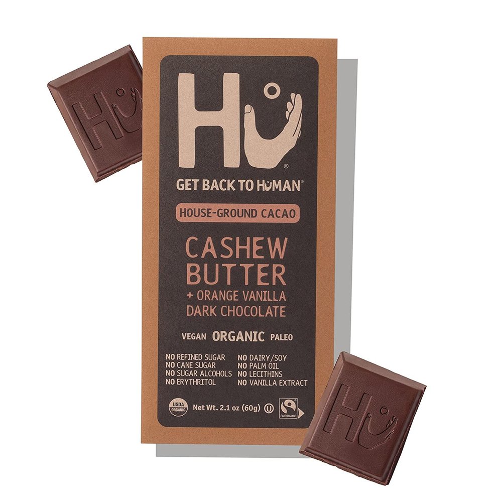 Hu Chocolate Bars | 12 Pack Orange Dream Vanilla Cashew Butter Chocolate | Natural Organic Vegan, Gluten Free, Paleo, Non GMO, Fair Trade Dark Chocolate | 2.1oz Each