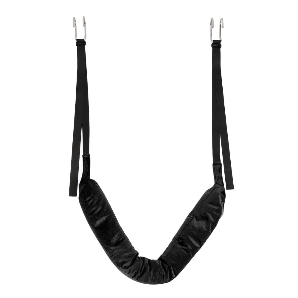 Spine Decompression Back Traction Device, Soft Comfortable Lightweight Back Stretcher for Home Office Car Travelling(Black)