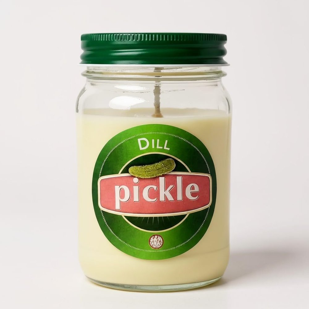 Dill Pickle Candle ~ All Natural Soy Candle ~ Great Boxed Gift for Pickle Lovers ~ Great Dill! 16 Ounce Jar