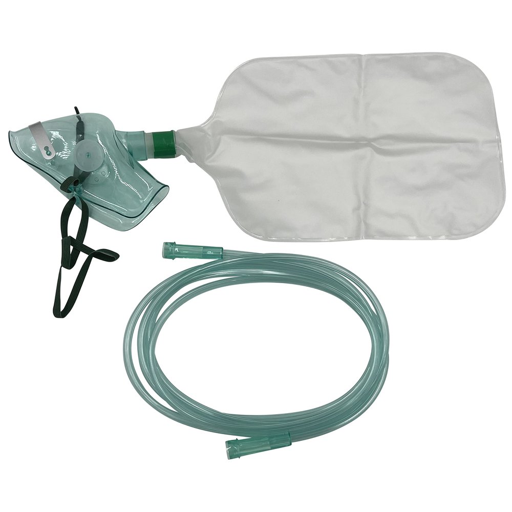 1pk Adult Non-Rebreather Oxygen Mask w/6.8Ft Crush Resistant Tubing