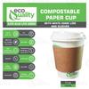 12 oz Compostable Paper Cups with White Dome Lids and Sleeves - Biodegradable Disposable White Paper Coffee Cups PLA Lined - Eco-friendly Hot and Cold Drinking Cups (1000) view 2