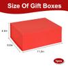 BEISHIDA Red Gift Box 11 X 9 X 4.4inch, Gift Boxes with Magnetic Closure Lids for Father's Day Mother's Day Presents, Bridesmaid Proposal Christmas Valentine Thanksgiving view 2