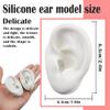 Silicone Ear Model Soft Fake Ear Acupuncture Practice Model Realistic Silicone Ear Mold for Jewelry Display Teaching Instruction (Medium) view 2
