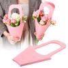 Sabary 24 Pcs Kraft Paper Flower Gift Bags Bouquet Bags with Handle Flowers Wrapping Gift Packaging Wrap Tote for Valentines Florist Wedding Party Home Decoration(Pink) view 1