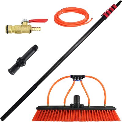 water fed pole kit window cleaning brush outdoor Window Cleaning Pole Water Fed Telescopic Brush Extendable Cleaner Conservatory Roof, Cleaning Photovoltaic And Solar Panels (Size : 24FT/7.2M)