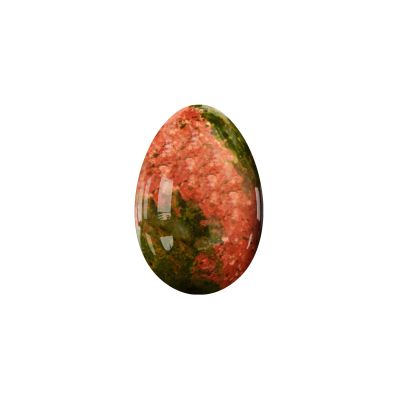 Undrilled Yoni Eggs Natural Real Jade Massage Egg for Women Kegel Exercise Feminine Massage Balls,Unakite,L-4.5x3cm