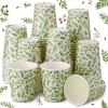 Panelee 100 Pieces 9 oz Christmas Paper Cups Christmas Holly Cups Disposable Paper Coffee Cup for Christmas Party Supplies Xmas Cups for Holidays Coffee Tea Cold Hot Drinks view 1