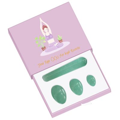 Yoni Egg Kege Ball 100% Natural Jade Women Kegel Exerciser Drilled and Undrilled Feminine Balls,Undrill Set with Box