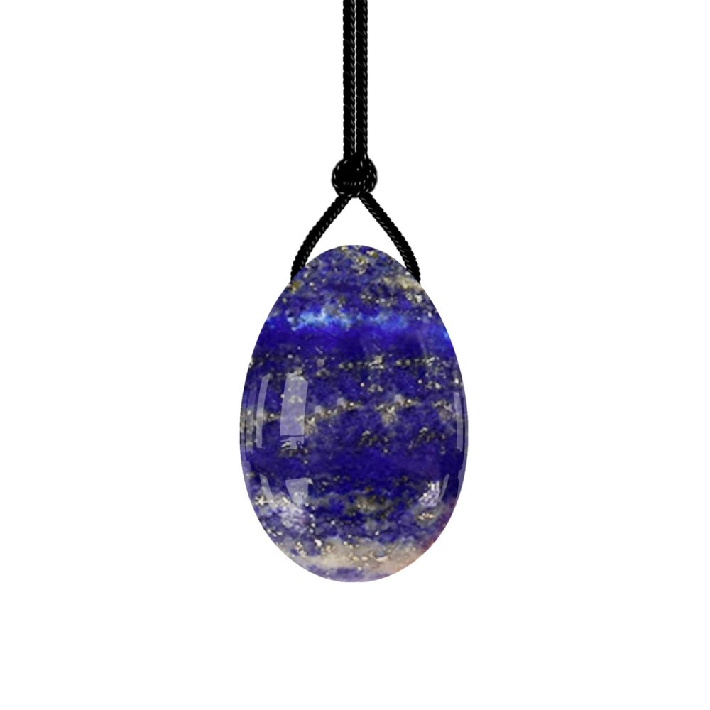 45X30mm Drilled Yoni Egg 16 Natural Materials Jade Eggs Massage Ball for Female Kegel Exercise,Lapis Lazuli Eggs