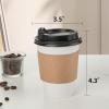 RACETOP 12 oz 50 pack Disposable Paper Coffee Cups with Lids and Sleeves view 2