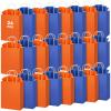 Fumete 24 Pack Kraft Paper Gift Bags with Tissues Papers Colorful Party Favor Bags with Handles for War Party Target Sign Birthday Wedding Baby Shower Supplies(Blue, Orange) view 1