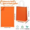 Fumete 24 Pack Kraft Paper Gift Bags with Tissues Papers Colorful Party Favor Bags with Handles for War Party Target Sign Birthday Wedding Baby Shower Supplies(Blue, Orange) view 2