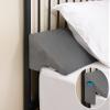 Vekkia King Bed Wedge Pillow for Headboard Gap Filler(0-5"),High-Density Foam,Prevents Pillows & Items from Falling,Ergonomic Design,Large Storage Pockets, Removable&Washable Cover,Gray,76''x10''x6'' view 1