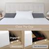 Vekkia King Bed Wedge Pillow for Headboard Gap Filler(0-5"),High-Density Foam,Prevents Pillows & Items from Falling,Ergonomic Design,Large Storage Pockets, Removable&Washable Cover,Gray,76''x10''x6'' view 3