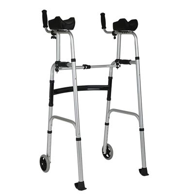 AoForce Forearm Walker with Armrests, Upright Walker, Stand Up Rollator Walker, Lightweight, Compact Folding, Fully Adjustment Frame for Seniors (Color : YC8250)
