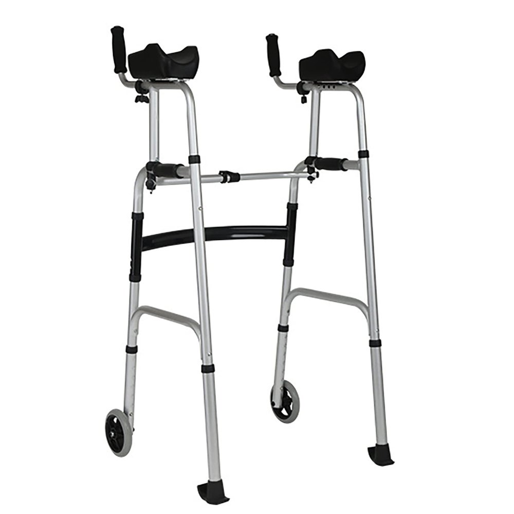 AoForce Forearm Walker with Armrests, Upright Walker, Stand Up Rollator Walker, Lightweight, Compact Folding, Fully Adjustment Frame for Seniors (Color : YC8250)