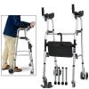 AoForce Forearm Walker with Armrests, Upright Walker, Stand Up Rollator Walker, Lightweight, Compact Folding, Fully Adjustment Frame for Seniors (Color : YC8250) view 2