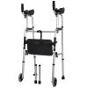 AoForce Forearm Walker with Armrests, Upright Walker, Stand Up Rollator Walker, Lightweight, Compact Folding, Fully Adjustment Frame for Seniors (Color : YC8250) view 3