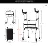 AoForce Forearm Walker with Armrests, Upright Walker, Stand Up Rollator Walker, Lightweight, Compact Folding, Fully Adjustment Frame for Seniors (Color : YC8250) view 4