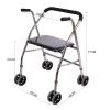 AoForce Move Trainer 4 Wheel - Lightweight Posterior Rollator Walker/Folds Easily - Easy to Carry, Kids, Teens with Special Needs/Cerebral Palsy-Front Swivel Wheels, Height Adjustable, Foldable view 2