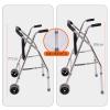 AoForce Move Trainer 4 Wheel - Lightweight Posterior Rollator Walker/Folds Easily - Easy to Carry, Kids, Teens with Special Needs/Cerebral Palsy-Front Swivel Wheels, Height Adjustable, Foldable view 3