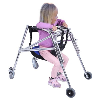 AoForce Walkers for Walker Children with Cerebral Palsy, Three Sizes to Choose from, Mobile Walker, Rollators 4 Wheel seat Disabled Assistive Equipment rollator Walker, Durable Mobility Aid, Blue