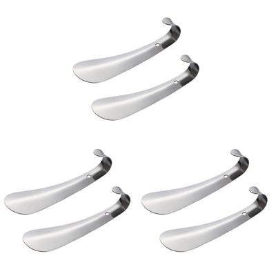 6pcs Lifters Seniors Stainless Men Lifter Accessories Elderly Women Tool .cm Steel Handled Alloy for Wearing Elder Horn Metal Short Shoes Shoehorn Shoe Disabled Small Metal Shoe Horn