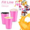 Lounsweer 100 Pack 16 Ounce Plastic Party Cups Heavy Duty Drinking Water Cups for Valentine Carnival St. Patrick's Day Holiday Festival Wedding Birthday Party Supplies(Pink) view 3