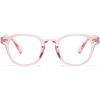 AIEYEZO Retro Computer Blue Light Blocking Glasses for Men Women Fashion Round Computer Gaming Glasses (Clear Pink) view 1