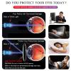 AIEYEZO Retro Computer Blue Light Blocking Glasses for Men Women Fashion Round Computer Gaming Glasses (Clear Pink) view 2
