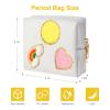 airogym Period Bag for Women, Sanitary Napkin Storage Bag, Functional PU Leather Sanitary Pad Bags for Panty Liners, Tampons, Menstrual Cup Pouches, Sanitary Pads Organizer with Zipper view 2